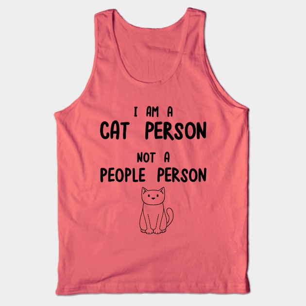 I am a cat person, not a people person Tank Top by Doodlecats 